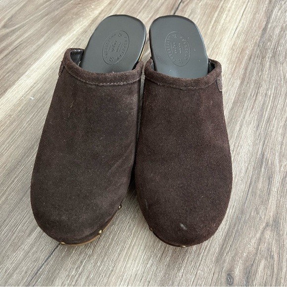American Eagle Outfitters Brown Leather Clogs Women Size 6 - Picture 12 of 13